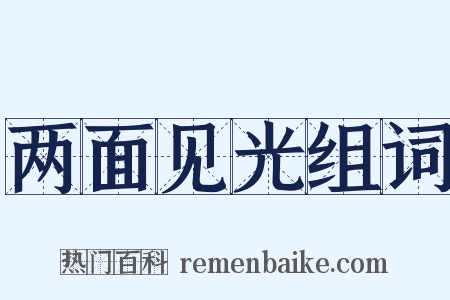 两面见光组词是什么意思的图片